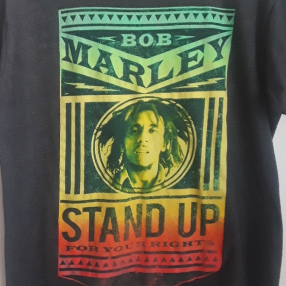 Bob Marley charcoal gray T-shirt Sz M - Picture 2 of 4